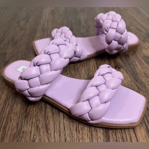 Steve Madden Lilac Braided Double Strap Square Toe Size 8